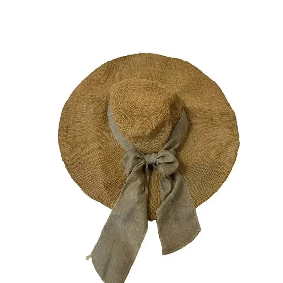 Scala Collection Straw Hat With Beige Bow - Picture 1 of 14